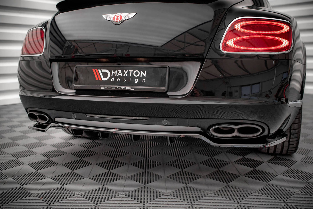 Maxton Design Central Rear Splitter (With Vertical Bars) Bentley Continental Gt V8 S MK2