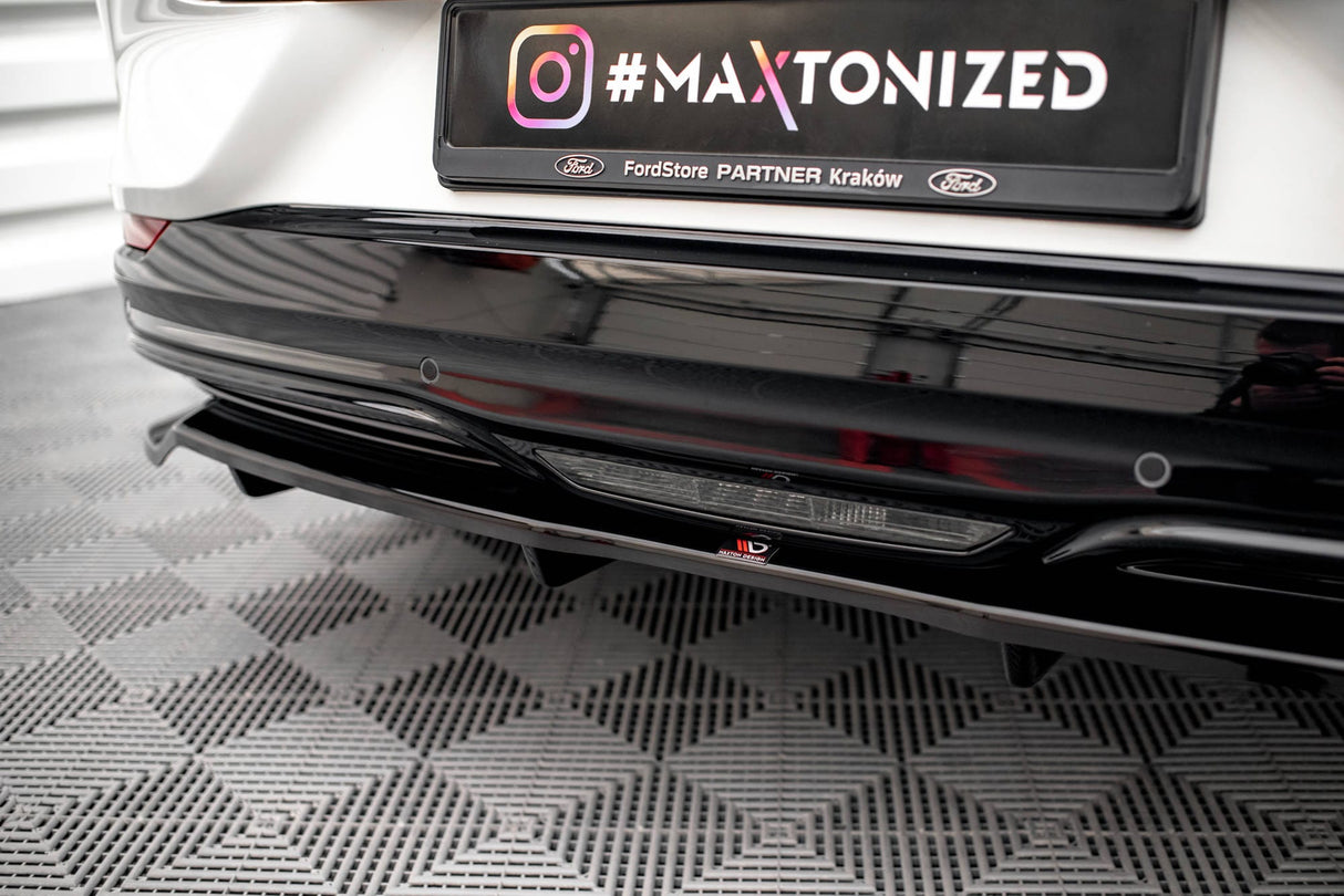 Maxton Design Central Rear Splitter (With Vertical Bars) Ford Mustang Mach-E MK1