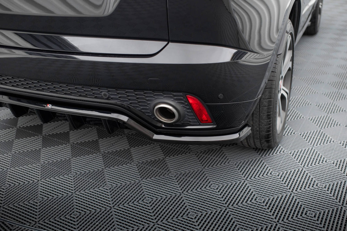 Maxton Design Central Rear Splitter (With Vertical Bars) Jaguar E-Pace R-Dynamic MK1