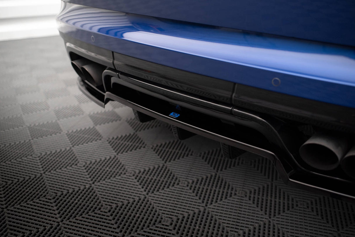 Maxton Design Central Rear Splitter (With Vertical Bars) Land Rover Range Rover Sport Svr MK2