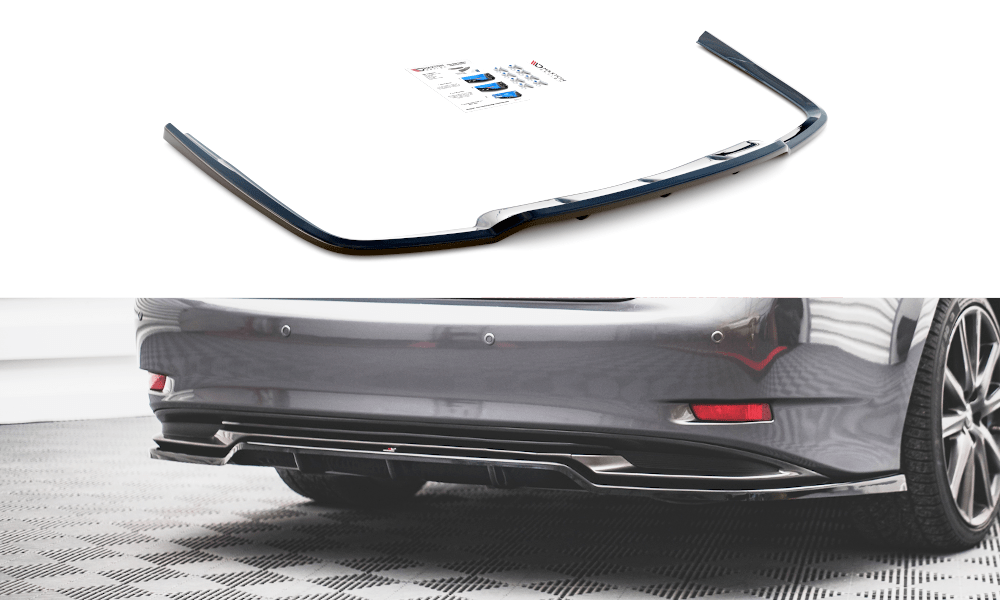 Maxton Design Central Rear Splitter (With Vertical Bars) Lexus Gs F Sport Hybrid Mk4 (L10)