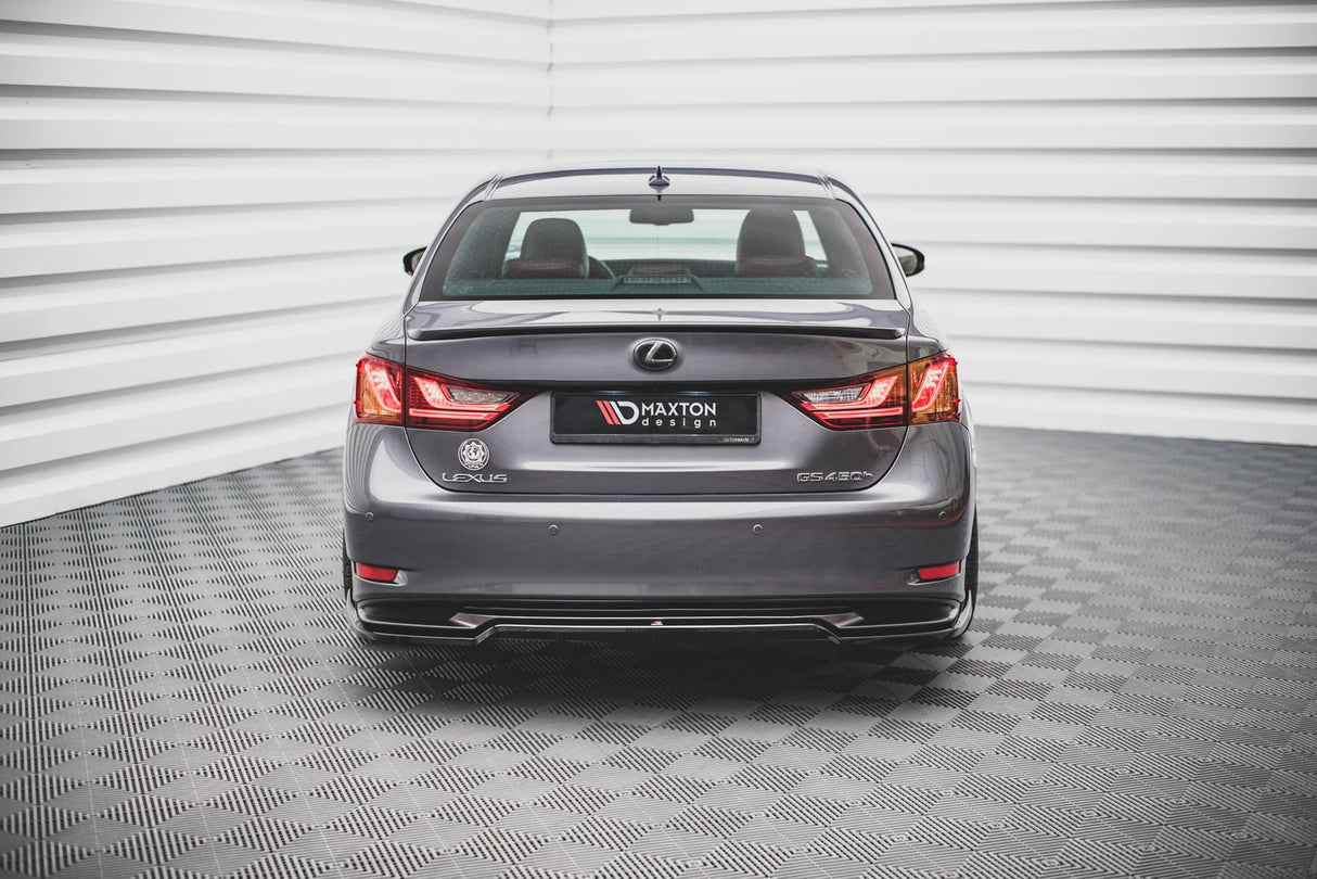 Maxton Design Central Rear Splitter (With Vertical Bars) Lexus Gs F Sport Hybrid Mk4 (L10)