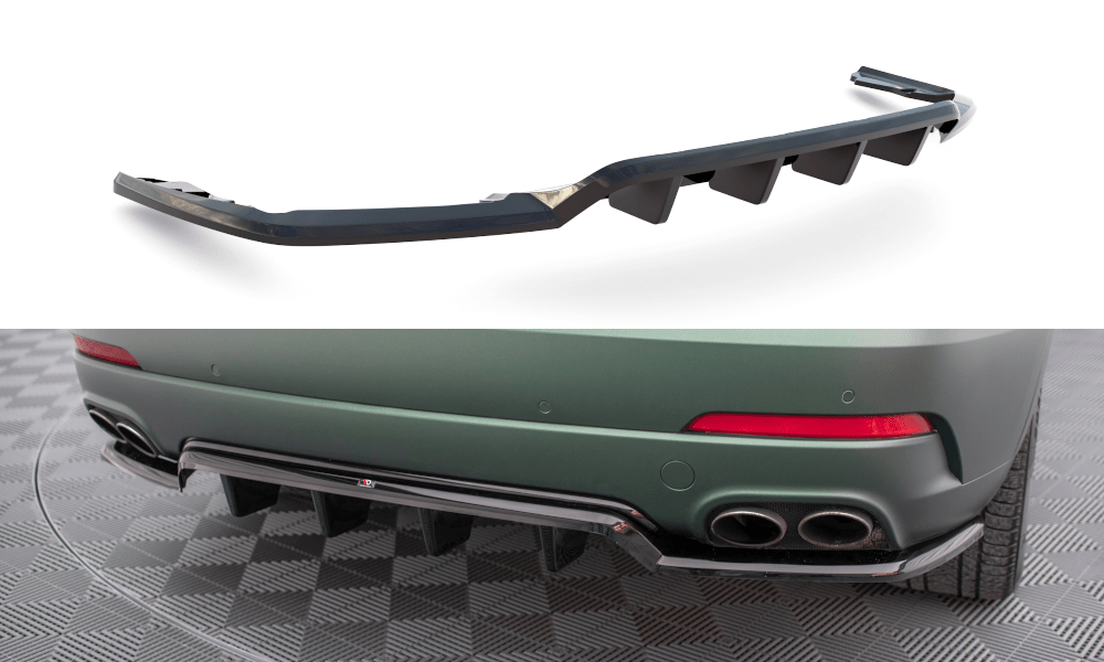 Maxton Design Central Rear Splitter (With Vertical Bars) - Maserati Levante Mk1