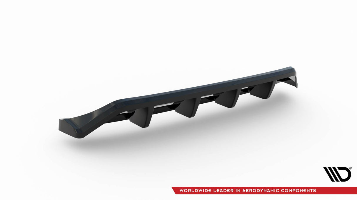 Maxton Design Central Rear Splitter (With Vertical Bars) Mazda 3 MK4