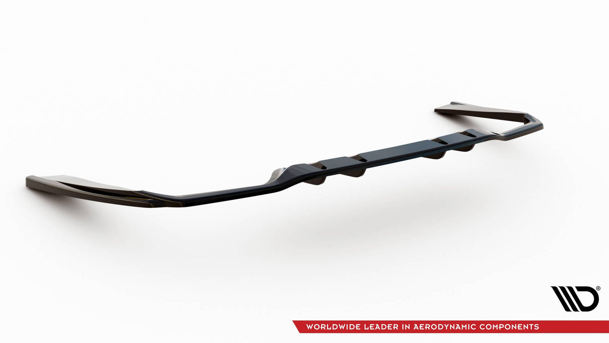 Maxton Design Central Rear Splitter (With Vertical Bars) Mercedes-AMG C 43 Sedan W205 Facelift