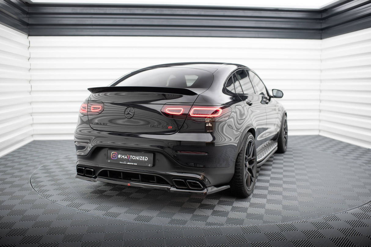 Maxton Design Central Rear Splitter (With Vertical Bars) Mercedes-AMG GLC 63 Coupe C253 Facelift
