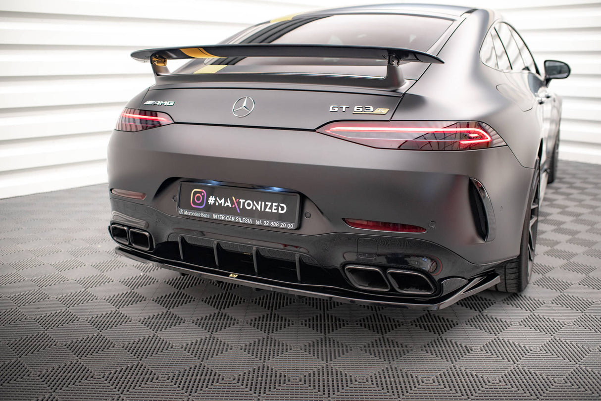 Maxton Design Central Rear Splitter (With Vertical Bars) Mercedes-AMG GT 63S 4-Door Coupe Aero