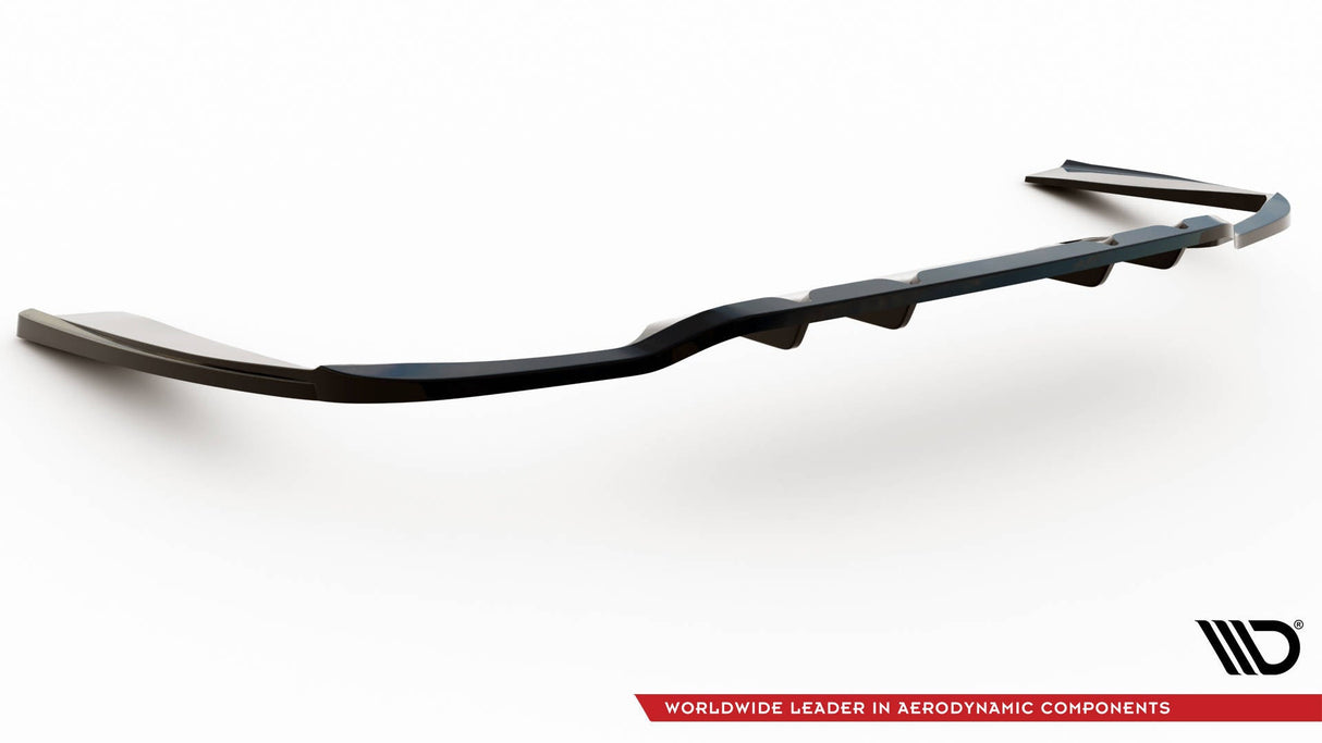 Maxton Design Central Rear Splitter (With Vertical Bars) Mercedes-Benz C AMG-Line W205 Facelift