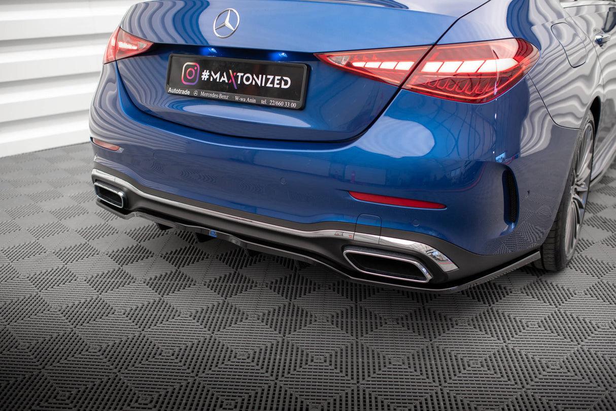 Maxton Design Central Rear Splitter (With Vertical Bars) Mercedes-Benz C AMG-Line W206