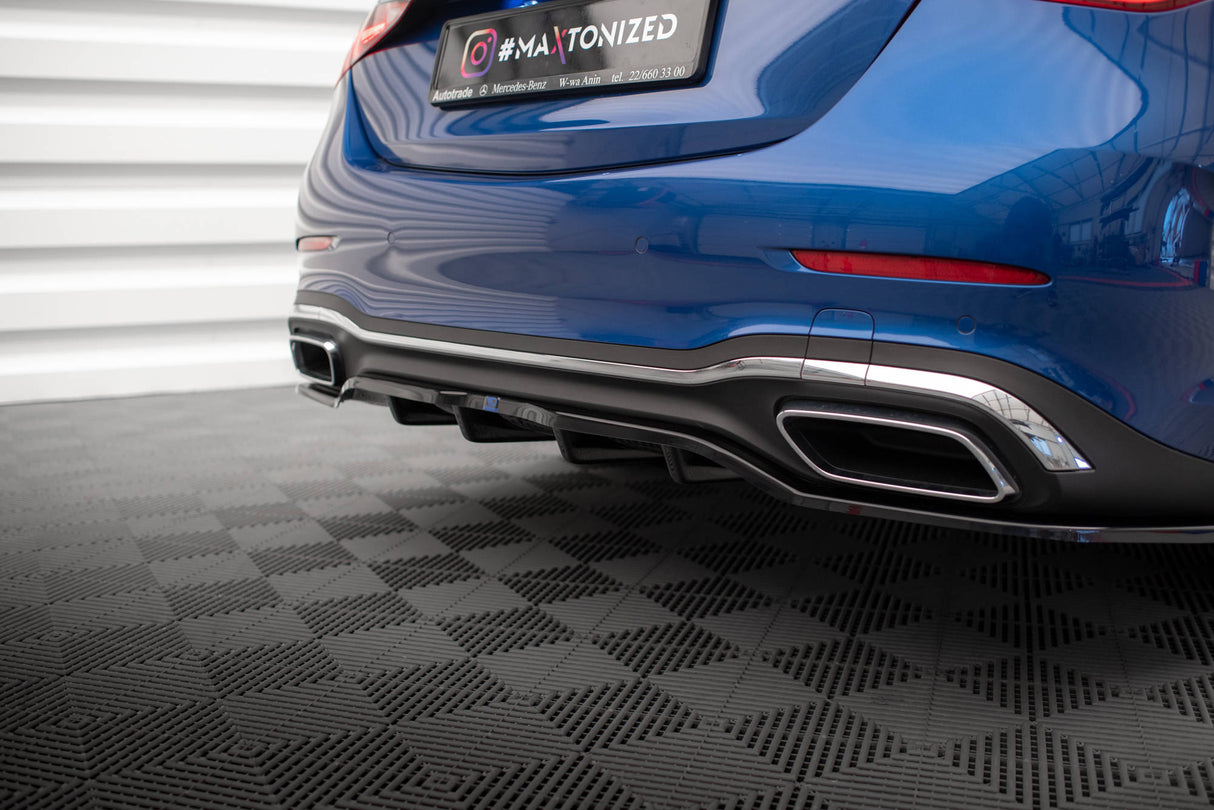 Maxton Design Central Rear Splitter (With Vertical Bars) Mercedes-Benz C AMG-Line W206