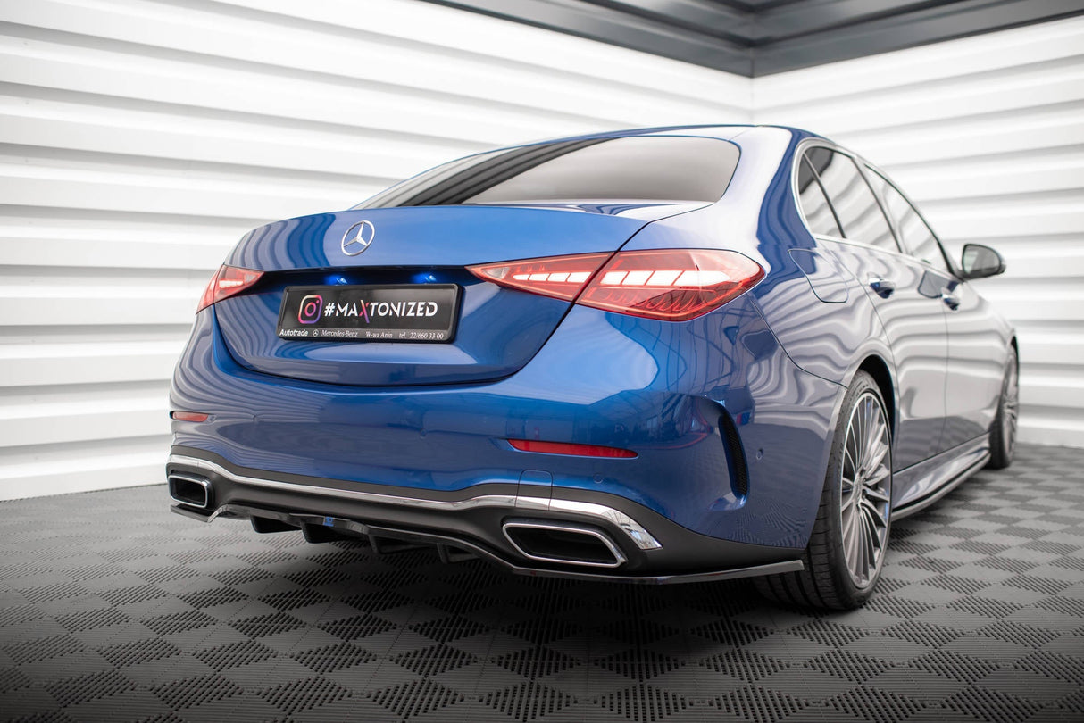 Maxton Design Central Rear Splitter (With Vertical Bars) Mercedes-Benz C AMG-Line W206