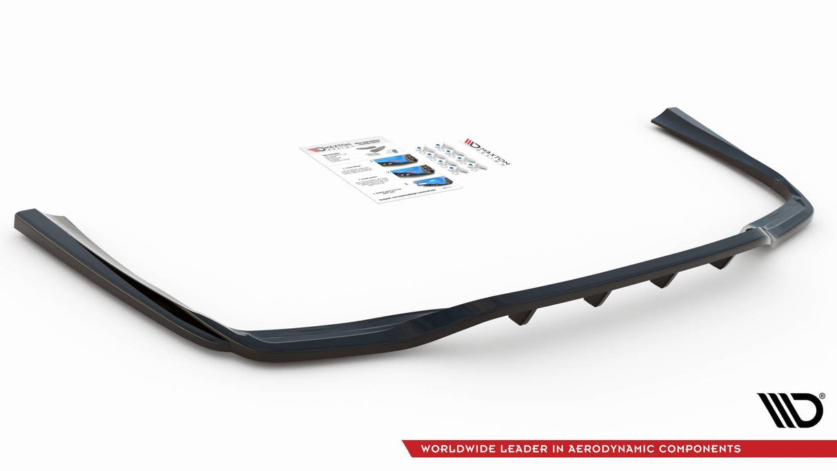 Maxton Design Central Rear Splitter (With Vertical Bars) Mercedes-Benz C W205