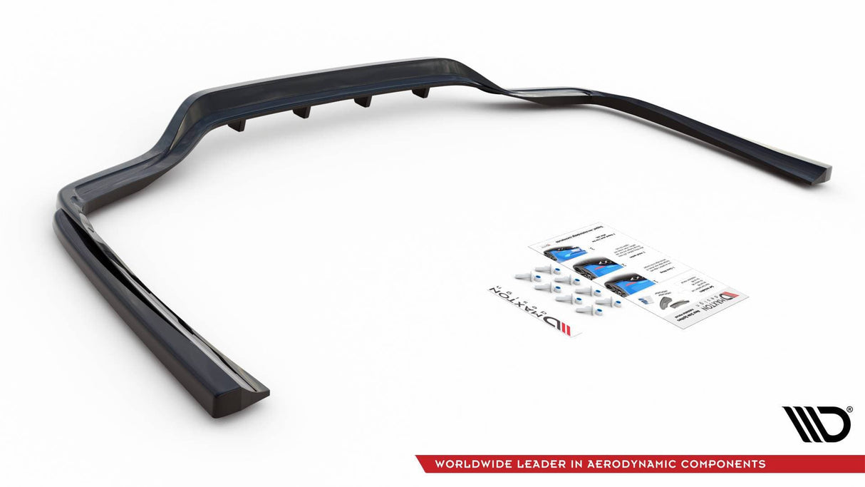 Maxton Design Central Rear Splitter (With Vertical Bars) Mercedes-Benz C W205