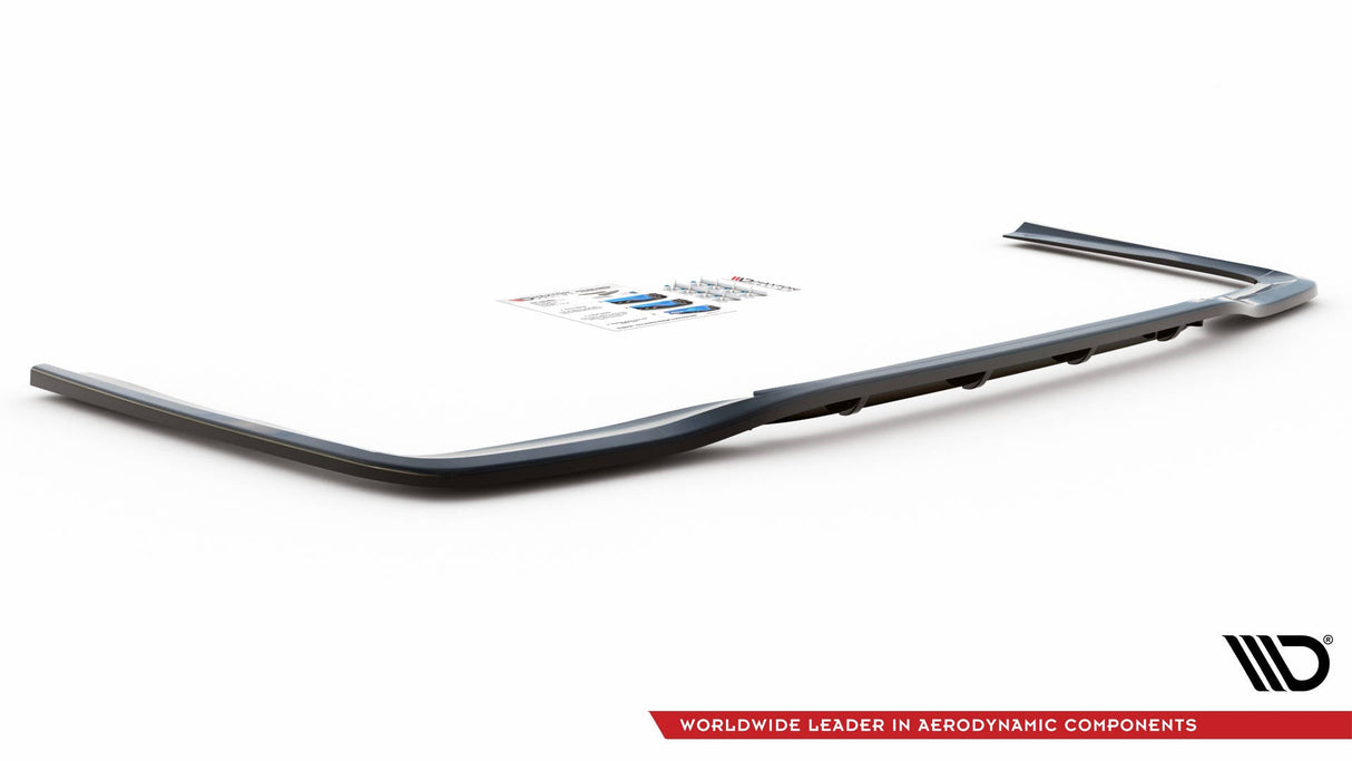 Maxton Design Central Rear Splitter (With Vertical Bars) Mercedes-Benz E AMG-Line Sedan W212 Facelift