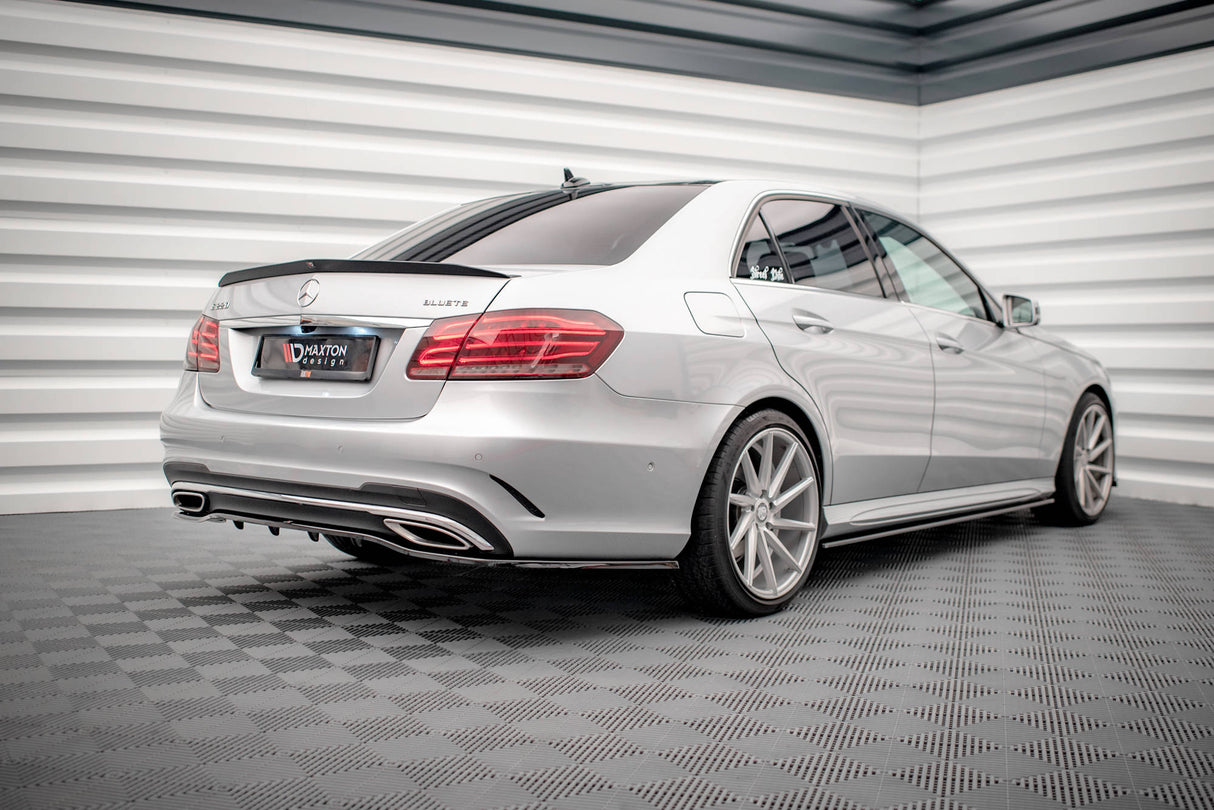 Maxton Design Central Rear Splitter (With Vertical Bars) Mercedes-Benz E AMG-Line Sedan W212 Facelift