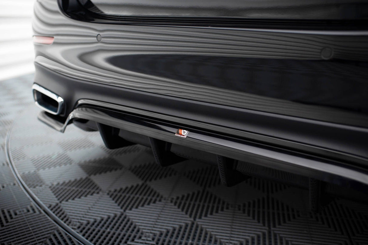 Maxton Design Central Rear Splitter (With Vertical Bars) Mercedes-Benz E AMG-Line W214