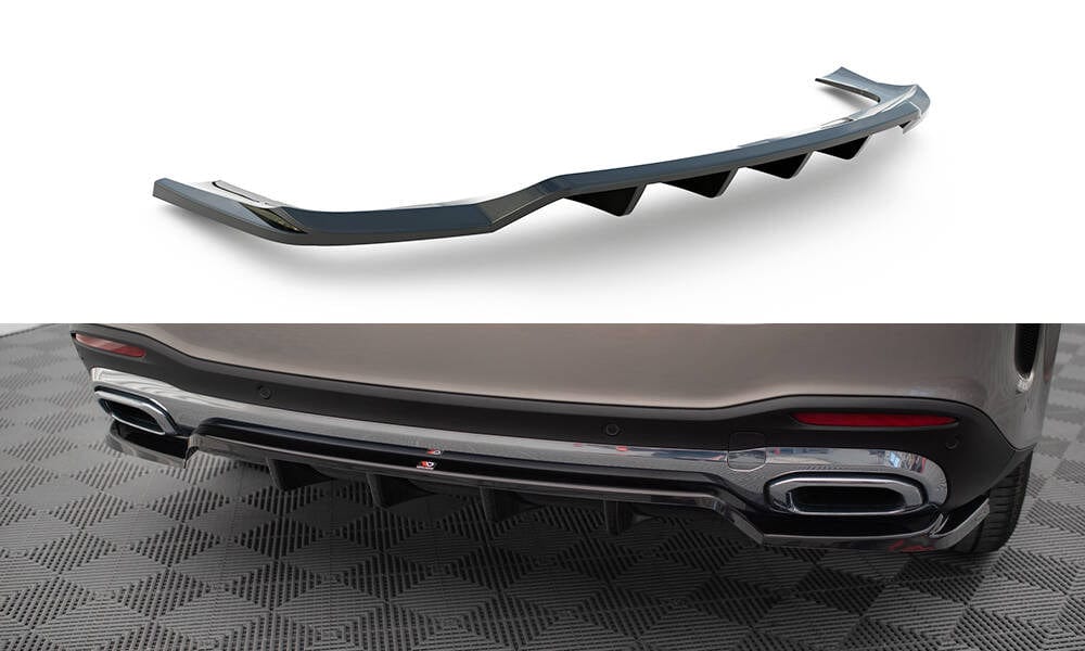 Maxton Design Central Rear Splitter (With Vertical Bars) Mercedes-Benz GLE SUV AMG-Line W167