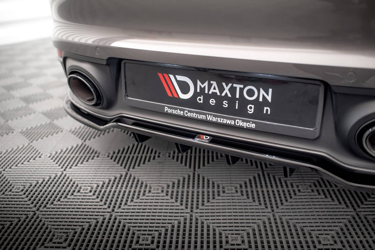 Maxton Design Central Rear Splitter (With Vertical Bars) Porsche 911 Carrera 4S 992