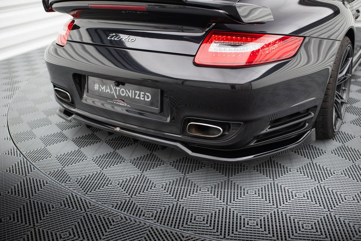 Maxton Design Central Rear Splitter (With Vertical Bars) Porsche 911 Turbo 997