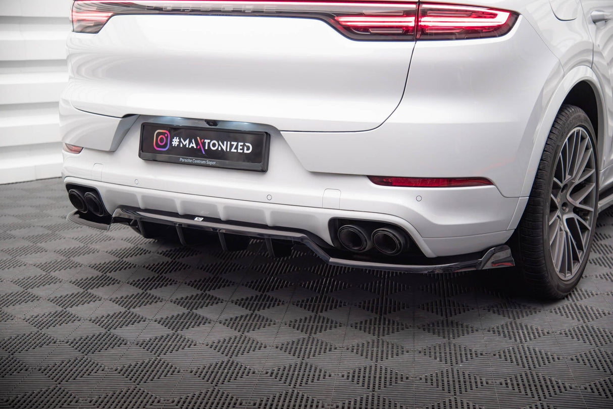 Maxton Design Central Rear Splitter (With Vertical Bars) Porsche Cayenne Coupe Mk3
