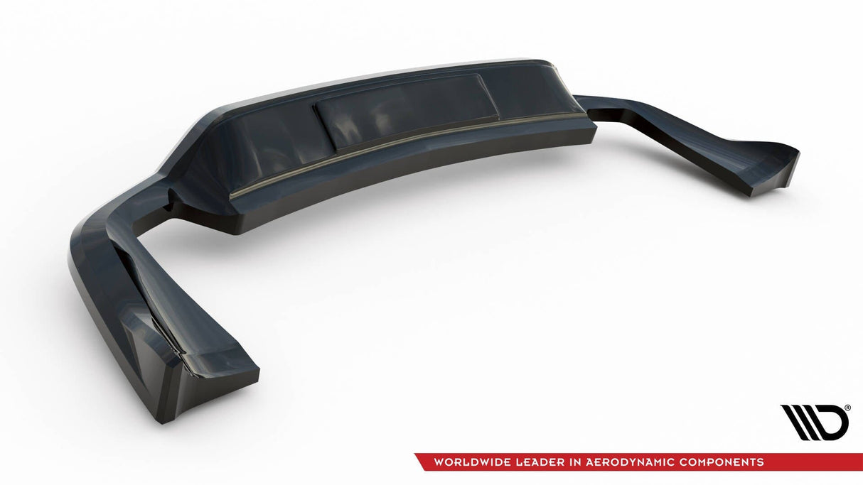 Maxton Design Central Rear Splitter (With Vertical Bars) Porsche Cayenne Mk2 Facelift