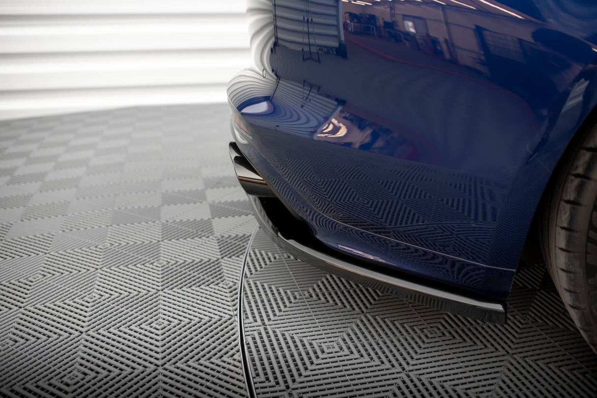 Maxton Design Central Rear Splitter (With Vertical Bars) Porsche Panamera E-Hybrid 971 Facelift