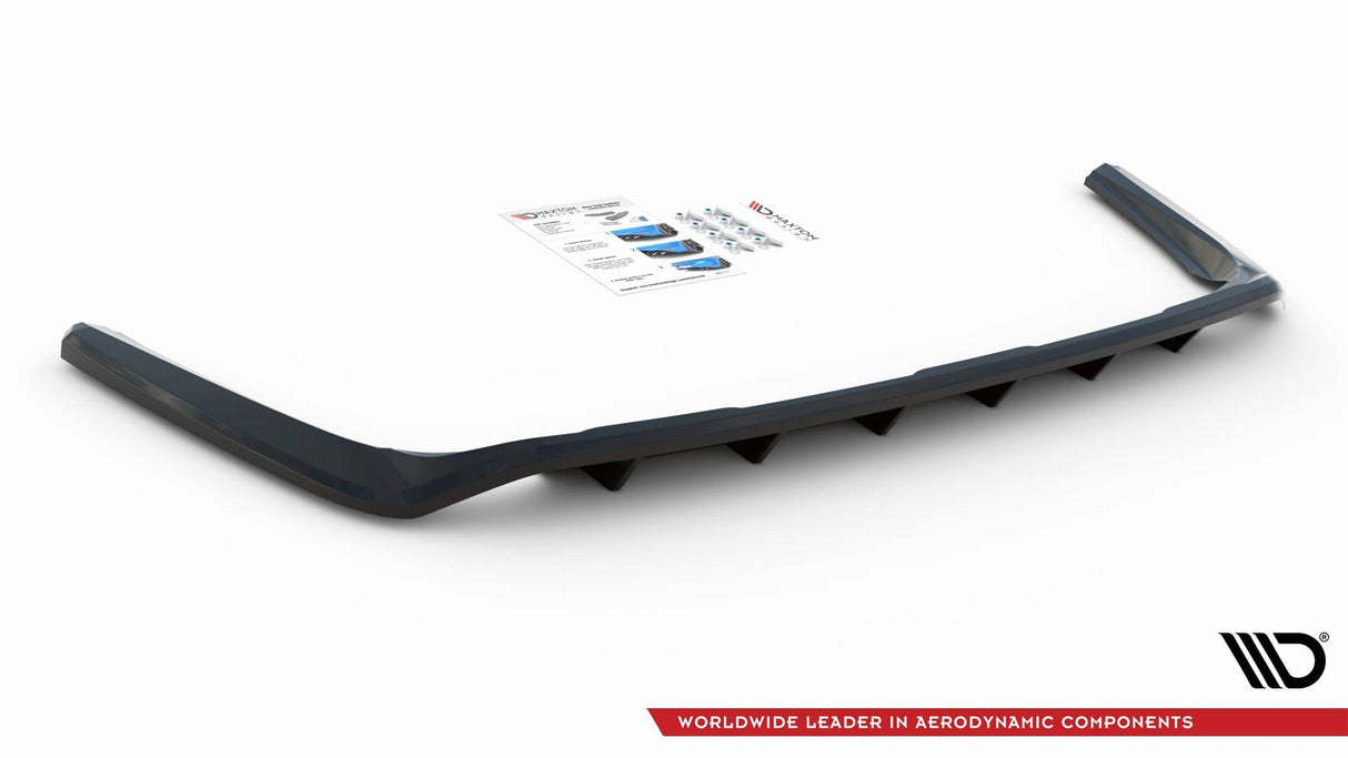 Maxton Design Central Rear Splitter (With Vertical Bars) Toyota Rav4 MK5