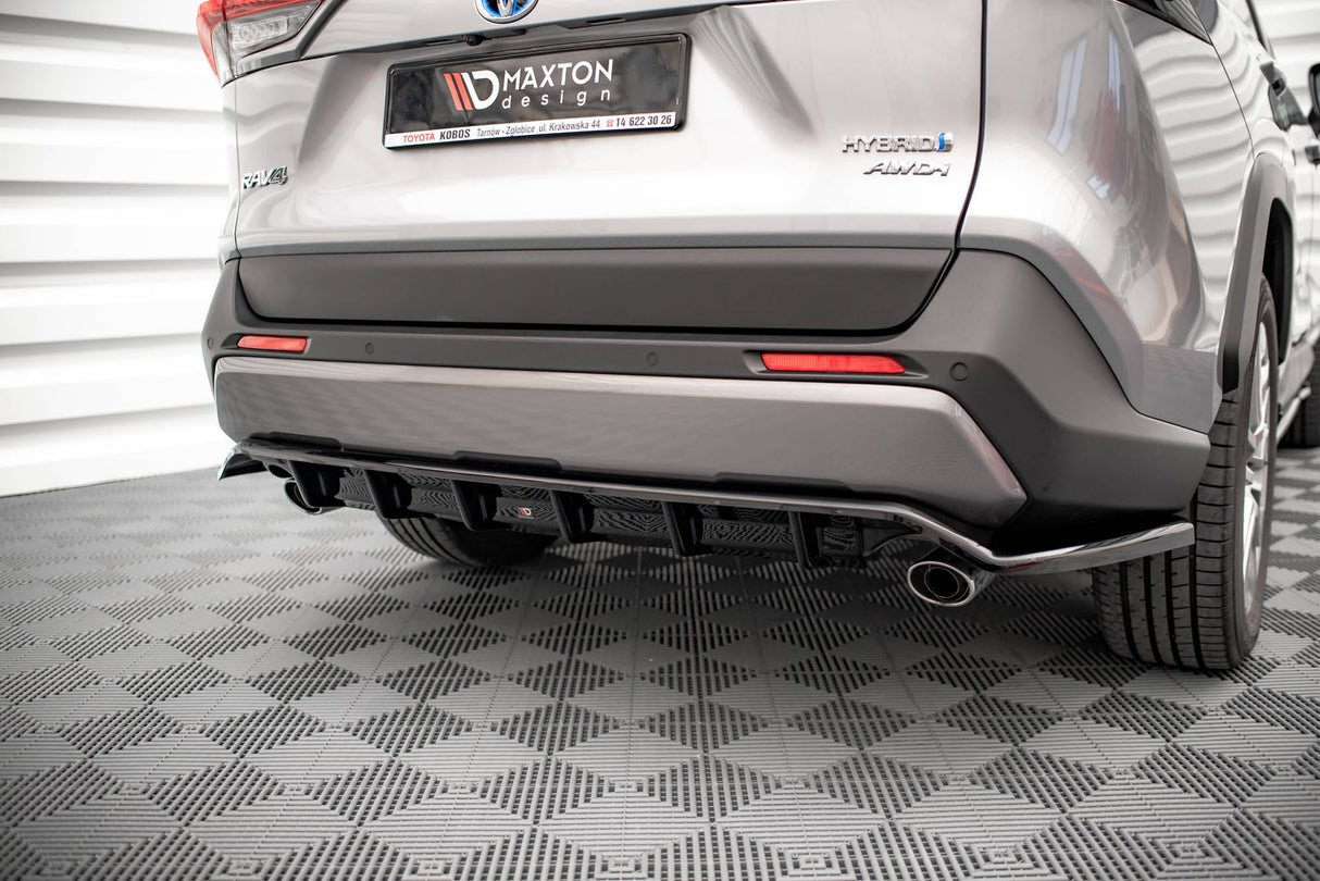 Maxton Design Central Rear Splitter (With Vertical Bars) Toyota Rav4 MK5