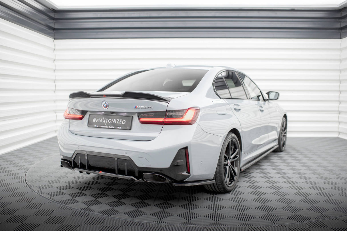 Maxton Design Central Rear Splitter (With Vertical Bars) V.1 BMW M340I G20 / G21 Facelift