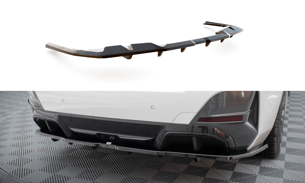 Maxton Design Central Rear Splitter (With Vertical Bars) V.2 BMW I4 M-Pack G26