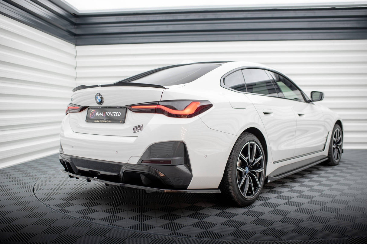 Maxton Design Central Rear Splitter (With Vertical Bars) V.1 BMW I4 M-Pack G26