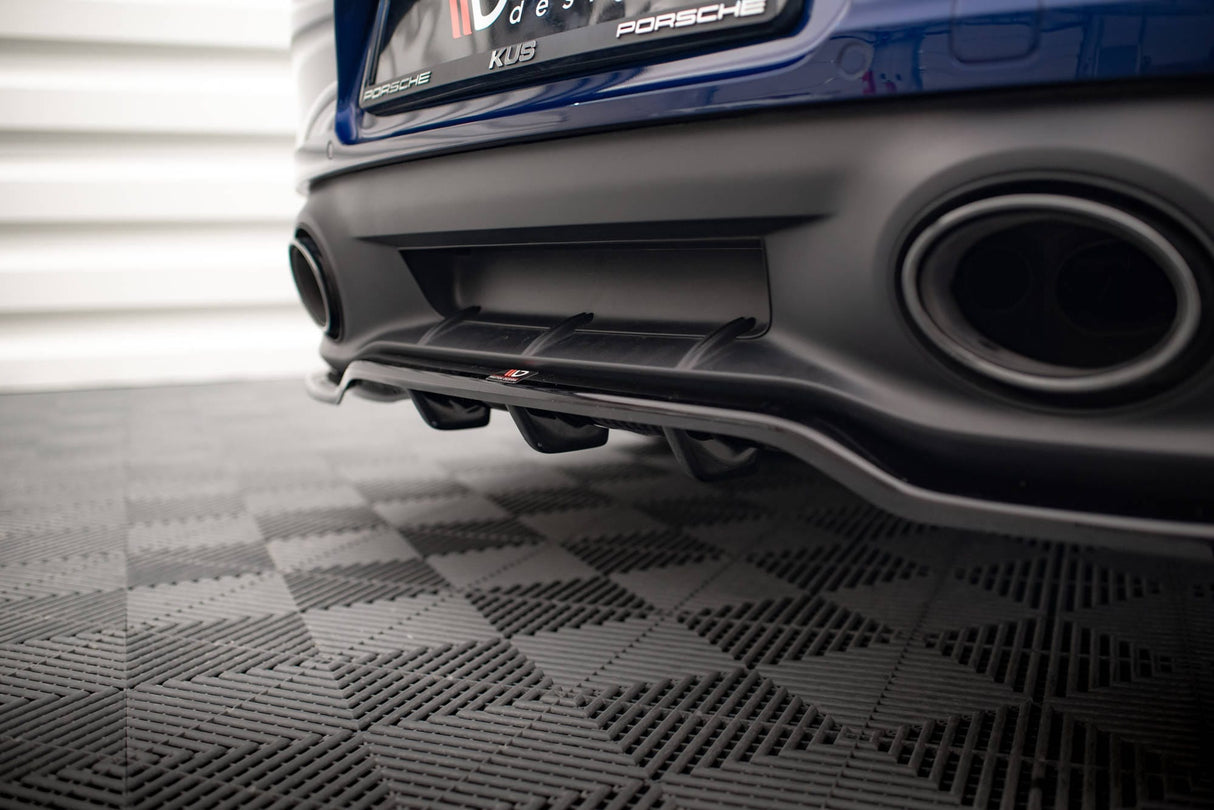 Maxton Design Central Rear Splitter (With Vertical Bars) V.1 Porsche 911 Carrera Aero 992 / Carrera GTS 992