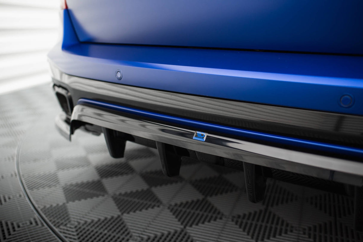 Maxton Design Central Rear Splitter (With Vertical Bars) V.2 - BMW X5 M-Pack G05 (Facelift)