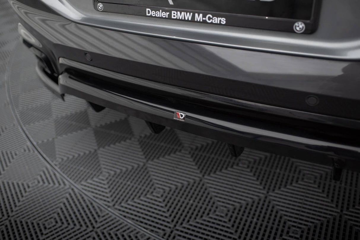 Maxton Design Central Rear Splitter (With Vertical Bars) V.2 BMW X6 M-Pack G06 Facelift