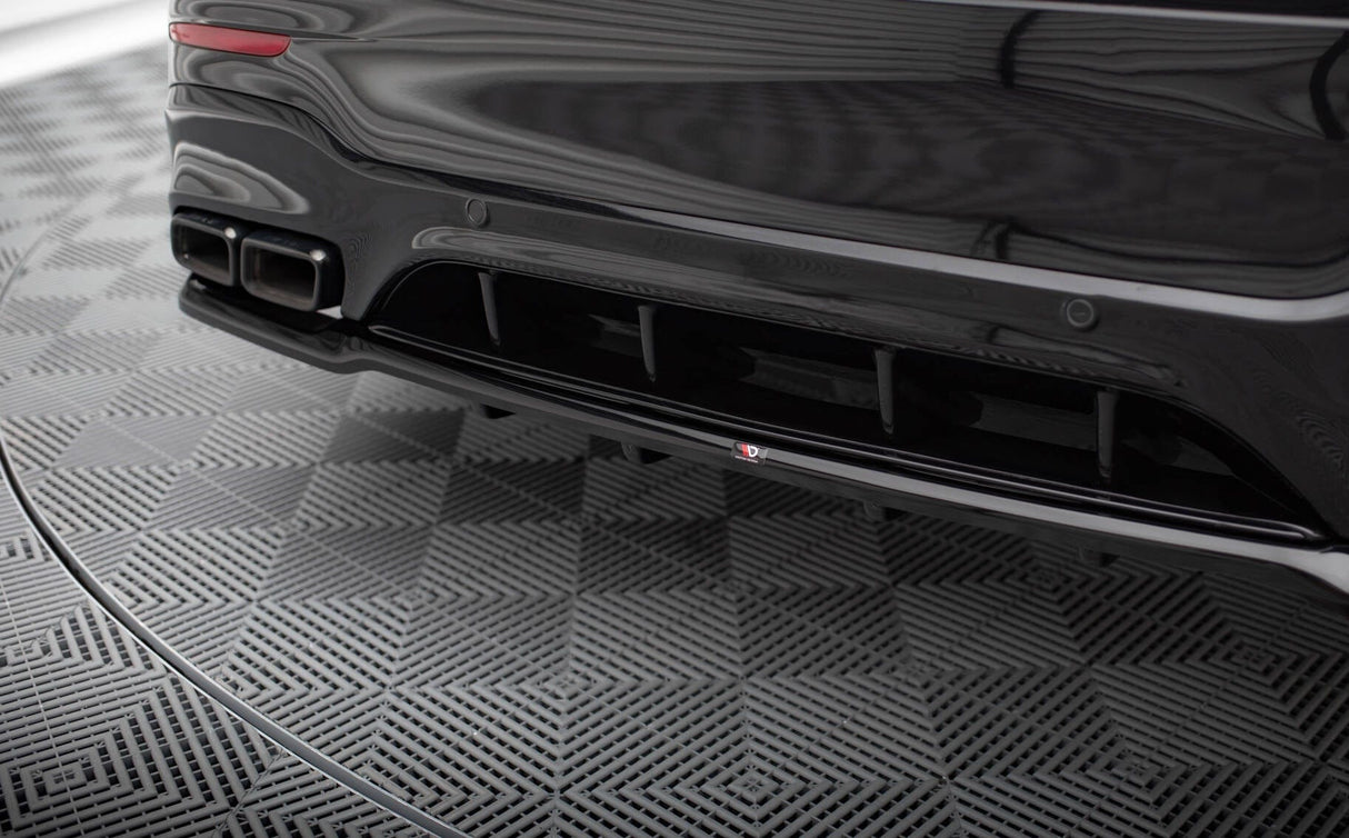 Maxton Design Central Rear Splitter (With Vertical Bars) V.2 Mercedes-AMG GLC 63 SUV X253