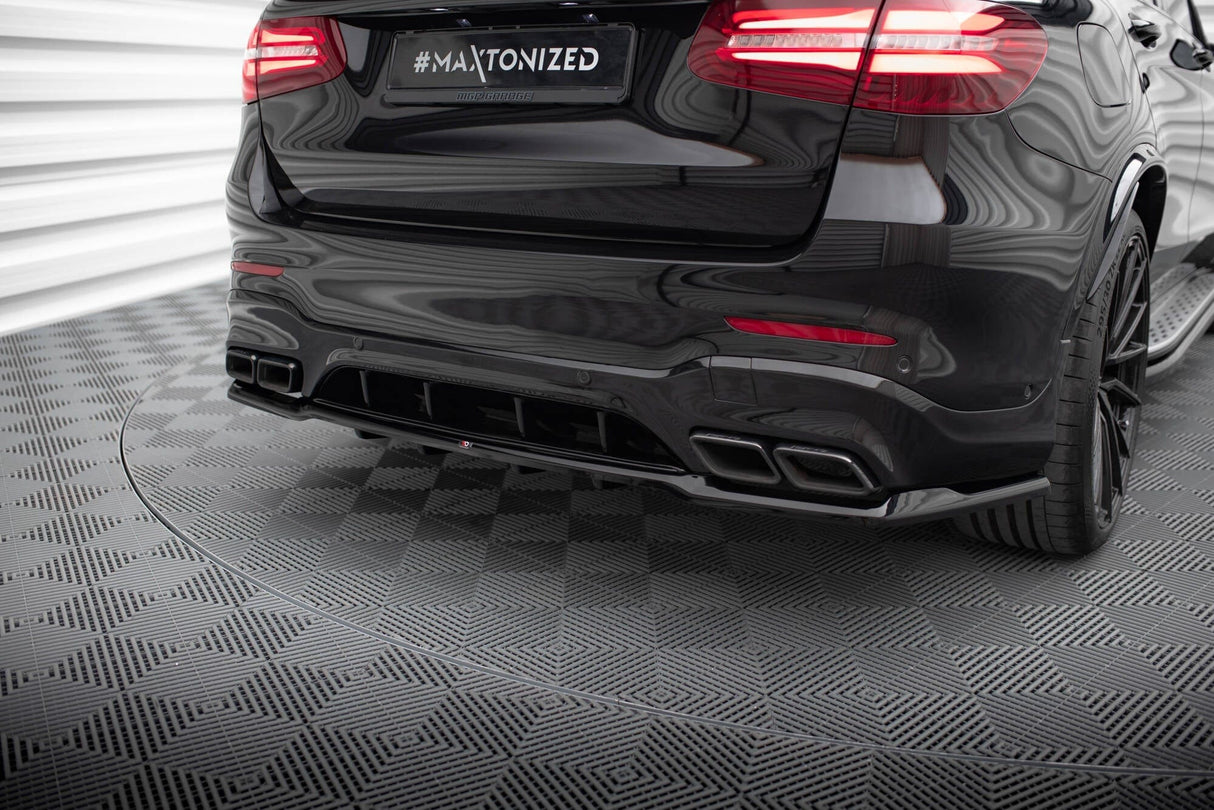 Maxton Design Central Rear Splitter (With Vertical Bars) V.2 Mercedes-AMG GLC 63 SUV X253