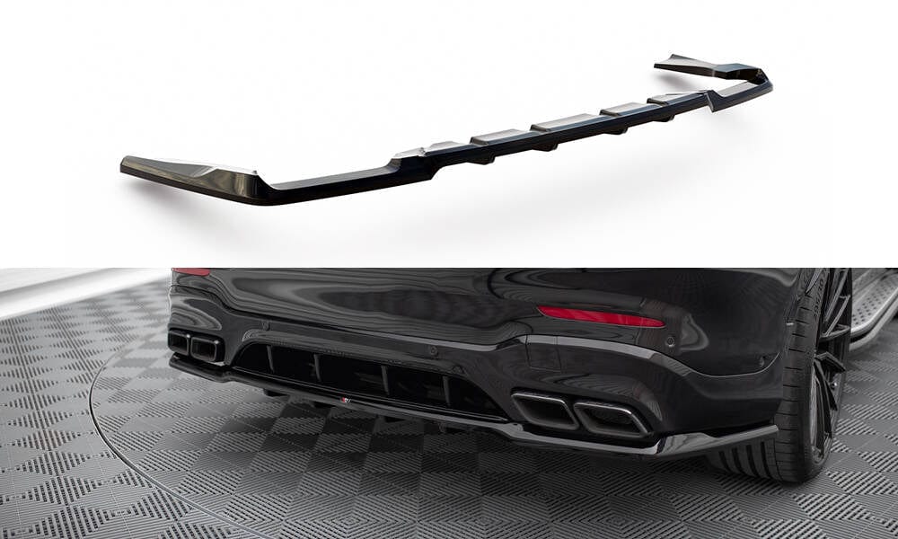 Maxton Design Central Rear Splitter (With Vertical Bars) V.2 Mercedes-AMG GLC 63 SUV X253