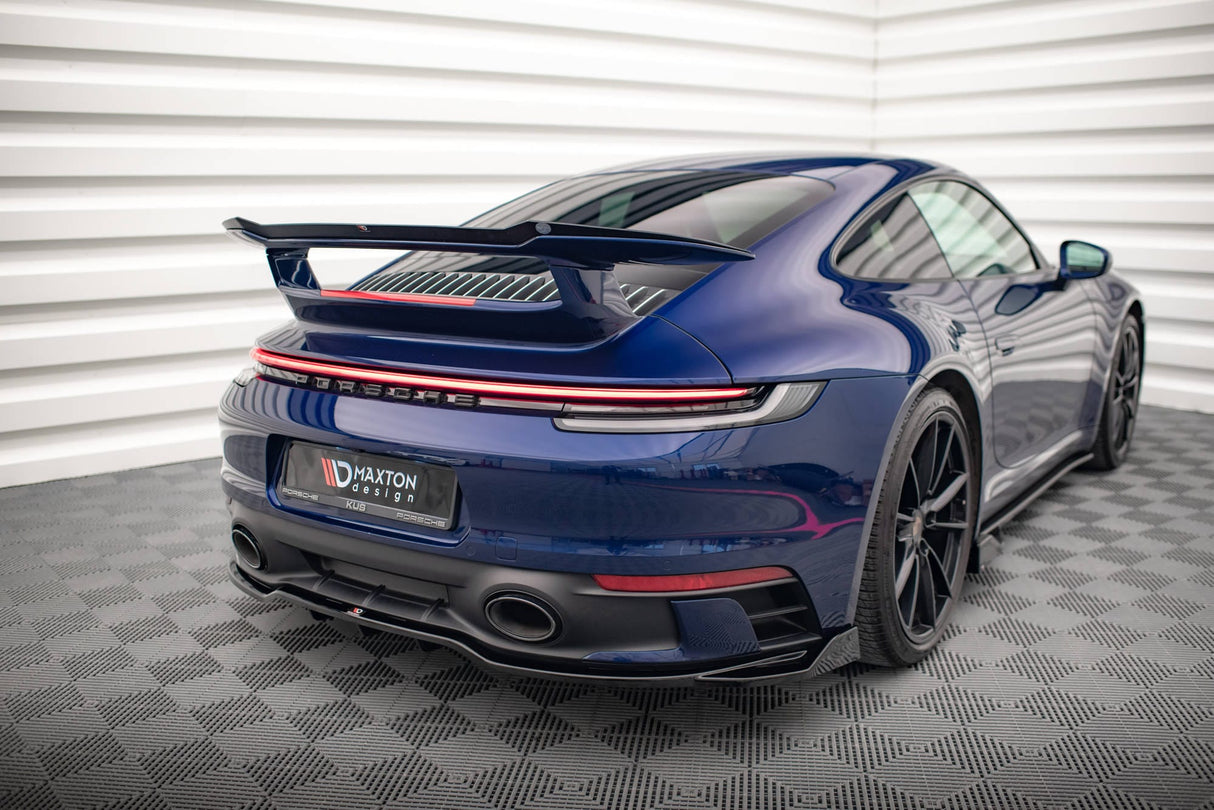 Maxton Design Central Rear Splitter (With Vertical Bars) V.2 Porsche 911 Carrera Aero 992 / Carrera GTS 992