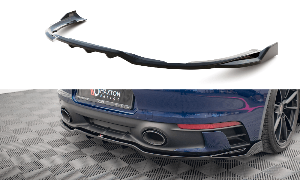 Maxton Design Central Rear Splitter (With Vertical Bars) V.2 Porsche 911 Carrera Aero 992 / Carrera GTS 992