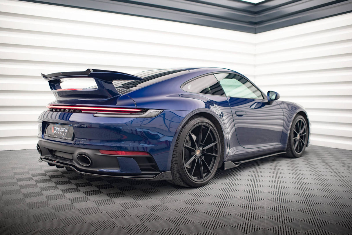 Maxton Design Central Rear Splitter (With Vertical Bars) V.2 Porsche 911 Carrera Aero 992 / Carrera GTS 992