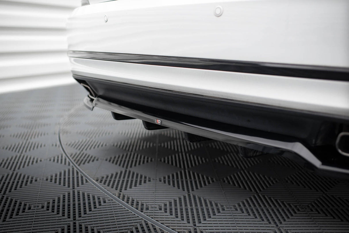 Maxton Design Central Rear Splitter (With Vertical Bars) - VW B8 Passat GT Facelift USA