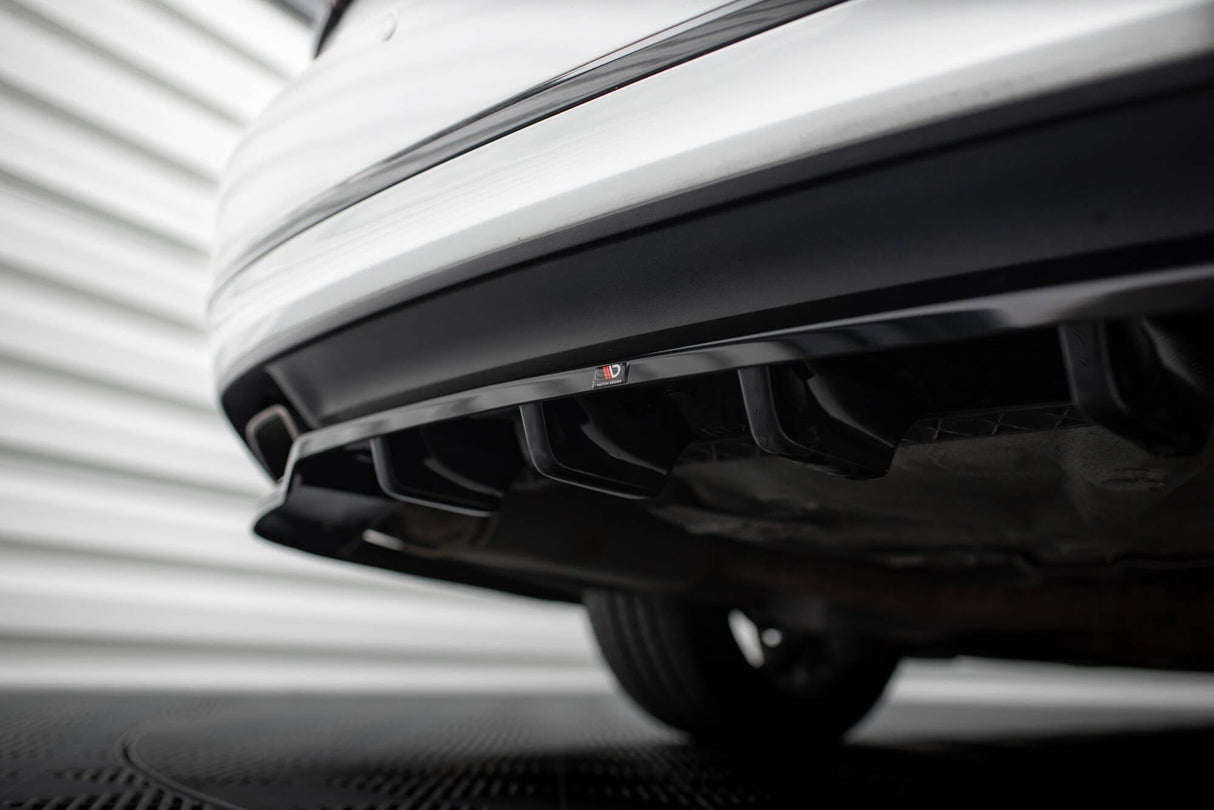 Maxton Design Central Rear Splitter (With Vertical Bars) - VW B8 Passat GT Facelift USA