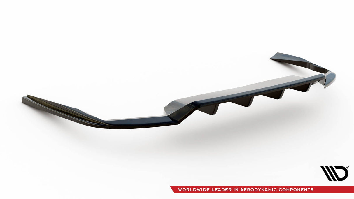Maxton Design Central Rear Splitter (With Vertical Bars) Volvo V90 / S90 R-Design Mk2