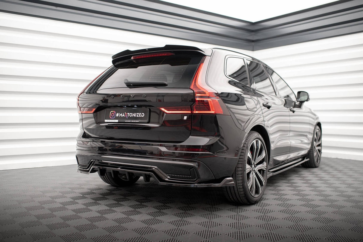Maxton Design Central Rear Splitter (With Vertical Bars) Volvo Xc60 R-Design Mk2 Facelift