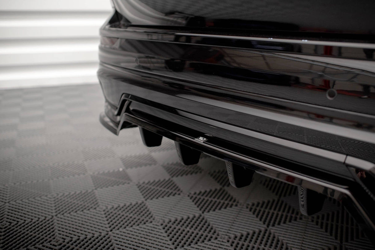 Maxton Design Central Rear Splitter (With Vertical Bars) Volvo Xc60 R-Design Mk2 Facelift
