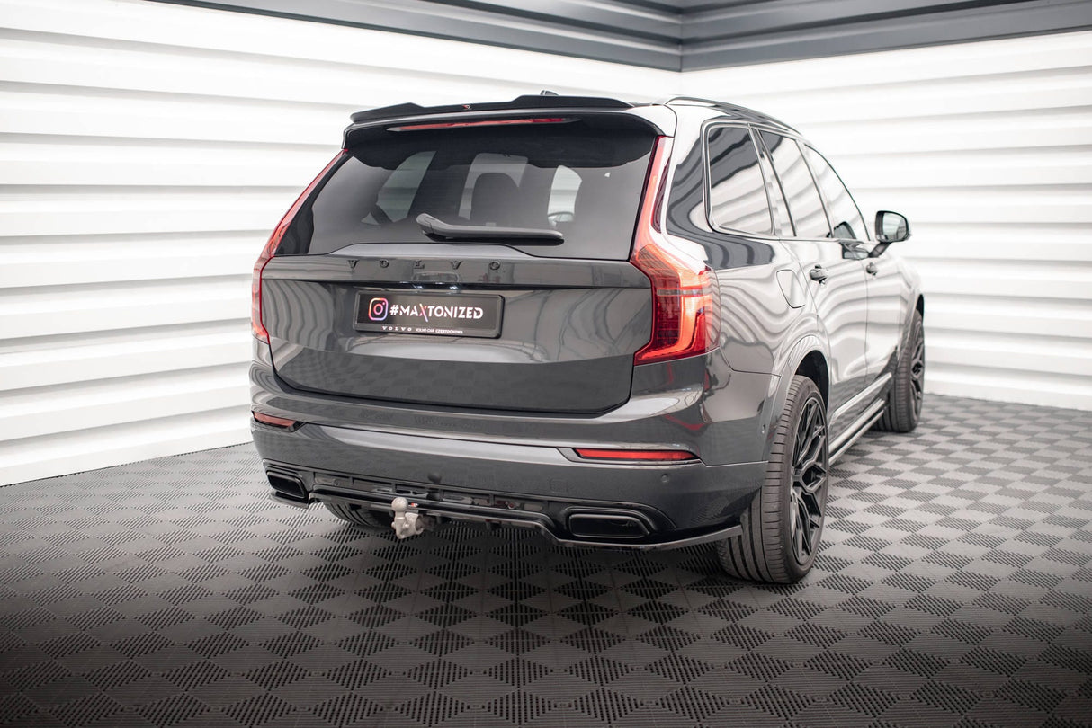 Maxton Design Central Rear Splitter (With Vertical Bars) Volvo Xc90 R-Design Mk2 Facelift