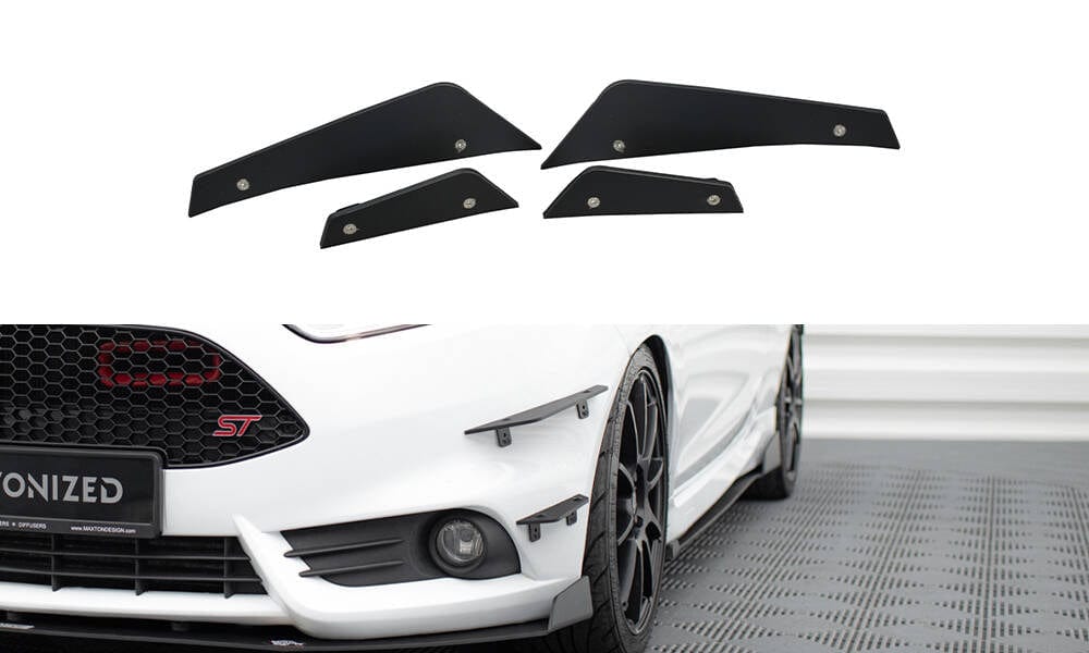 Maxton Design Front Bumper Wings (Canards) Ford Fiesta ST MK7 Fl