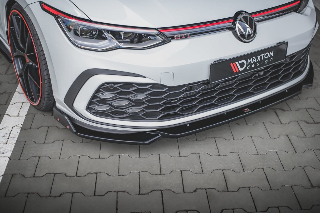 Maxton Design Front Splitter + Flaps V.2 Volkswagen Golf Mk8 GTi / R-Line