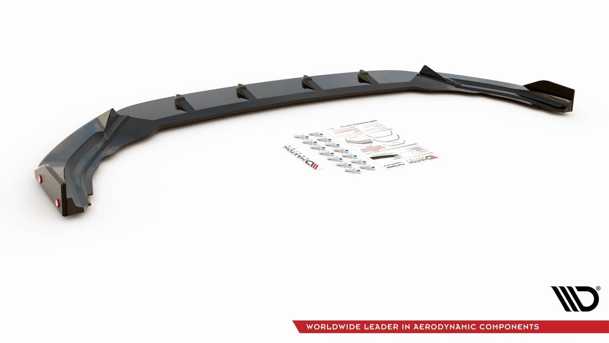 Maxton Design Front Splitter + Flaps V.2 - VW Golf R Mk8