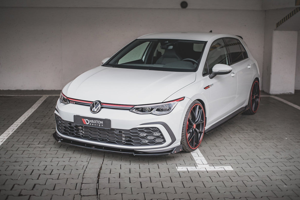 Maxton Design Front Splitter + Flaps V.3 Volkswagen Golf Mk8 GTi / R-Line